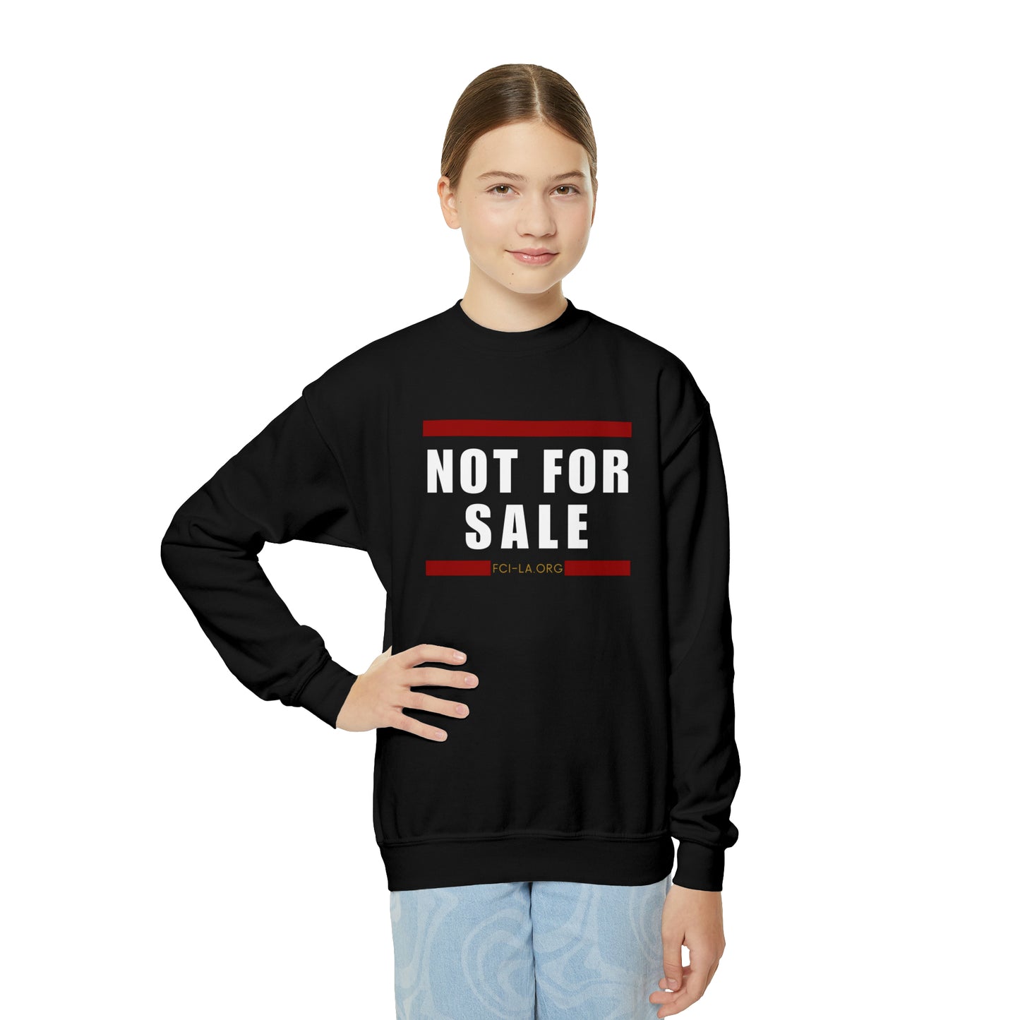 Youth Crewneck Sweatshirt - Not for Sale (black)