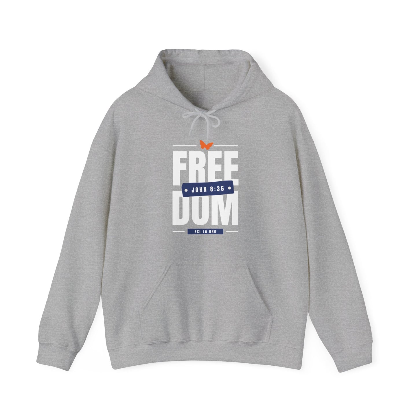 Unisex Heavy Blend™ Hooded Sweatshirt (white & blue)