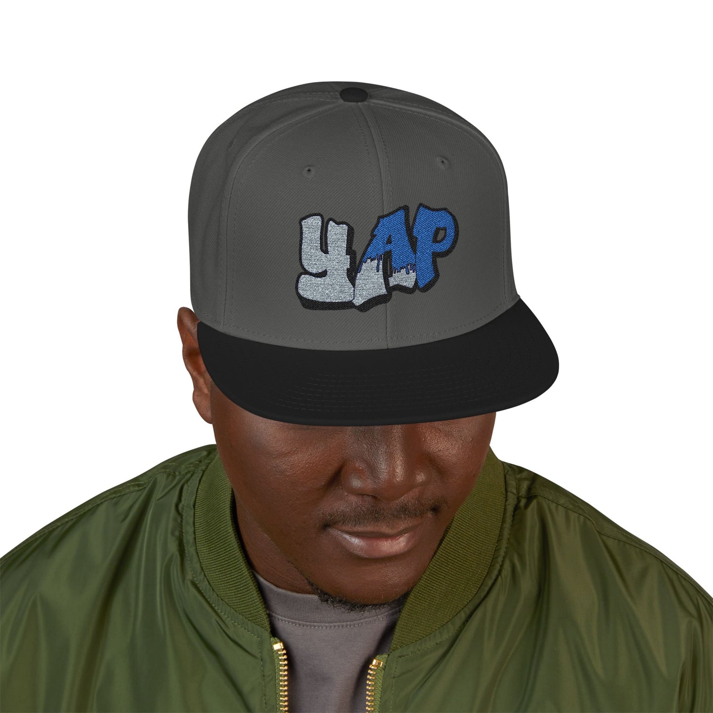 Embroidered Snapback Cap