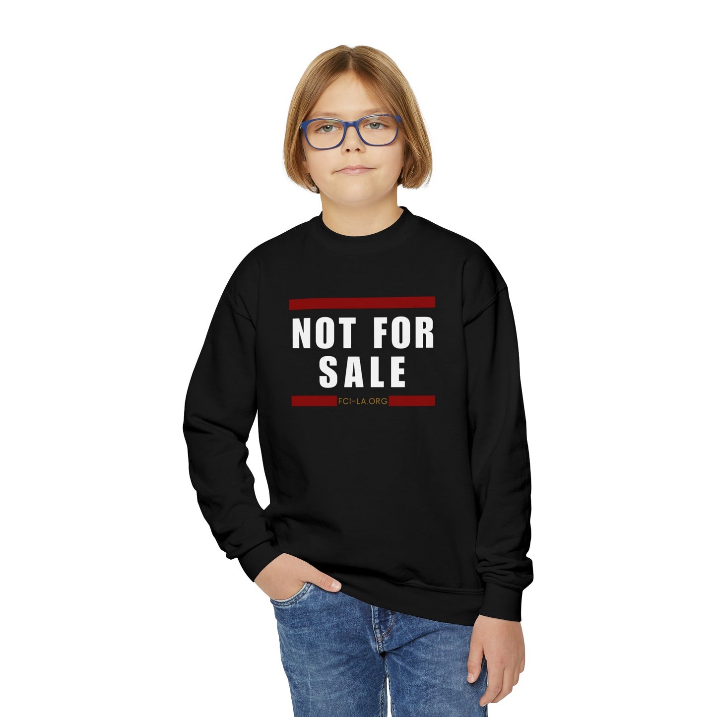 Youth Crewneck Sweatshirt - Not for Sale (black)